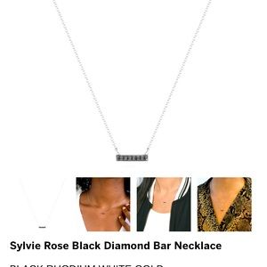 Dana Rebecca Sylvie Rose black diamond necklace